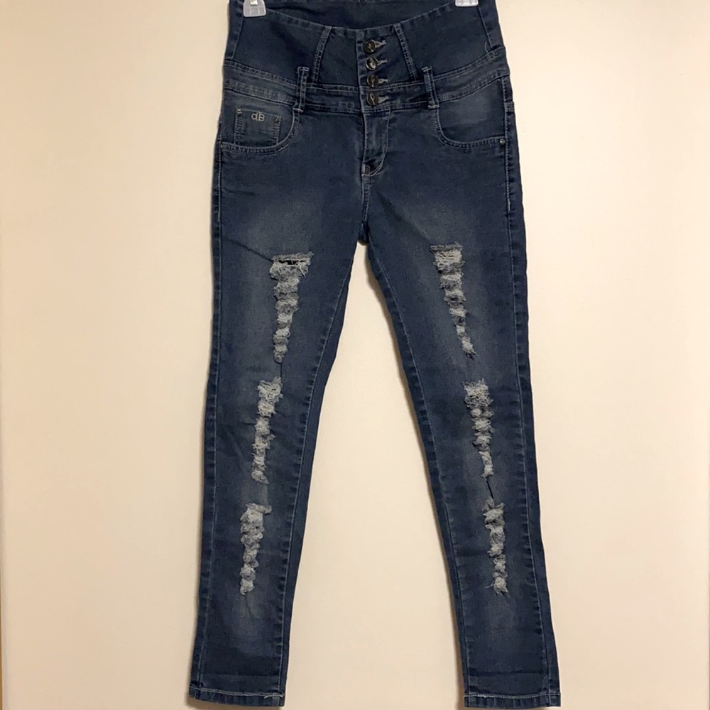 High Waisted Ripped Jeans